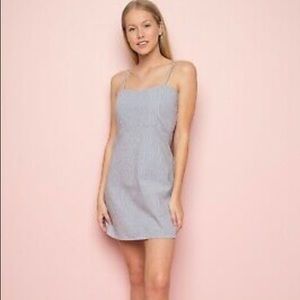 Blue and white striped brandy melville dress